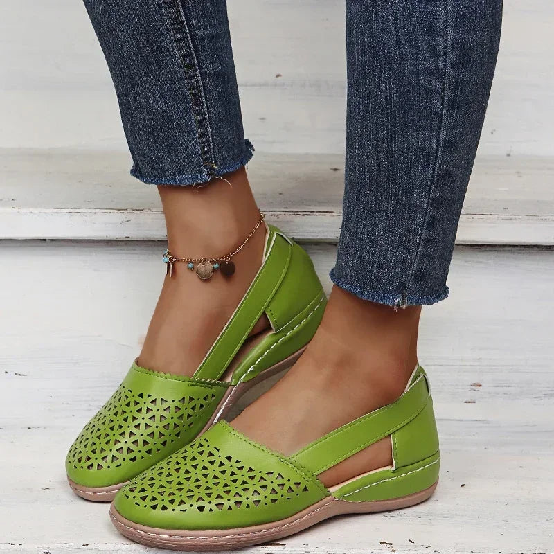 Gracie - Perforated Slip-On Flats